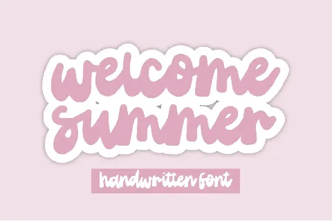 Welcome Summer Script font