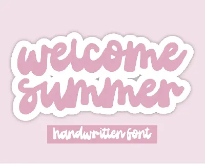 Welcome Summer Script font