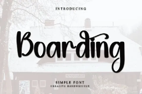 Boarding font