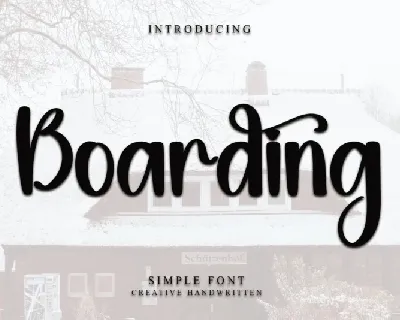 Boarding font