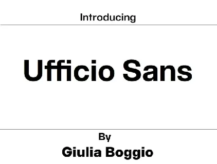 Ufficio Sans Family font