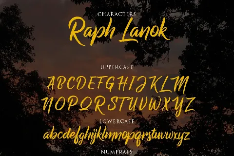 Raph Lanok Script font