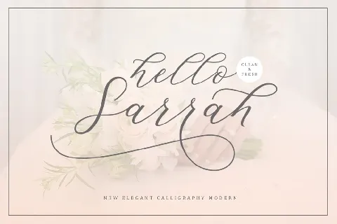 Hello Sarrah Script font