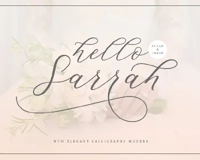 Hello Sarrah Script font