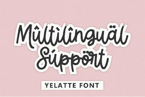 Yelatte font