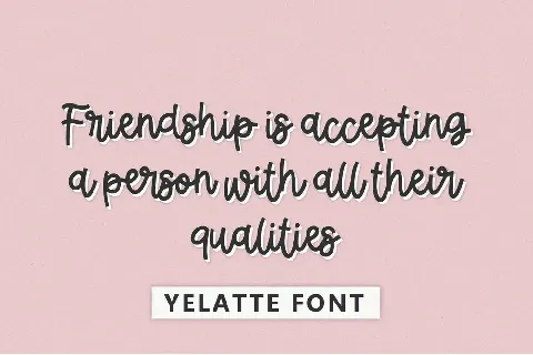 Yelatte font