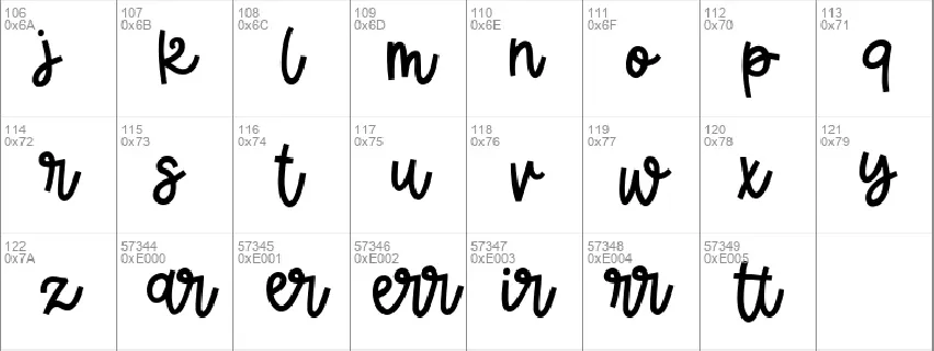 Yelatte font