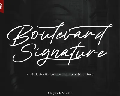 Boulevard Signature font