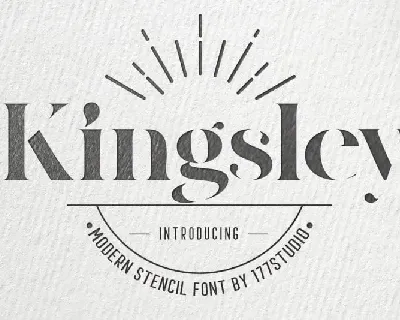 Kingsley – Modern Stencil font