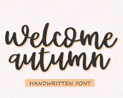 Welcome Autumn font