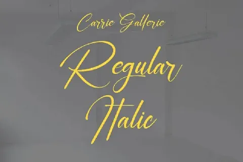 Carrie Gallerie Calligraphy font