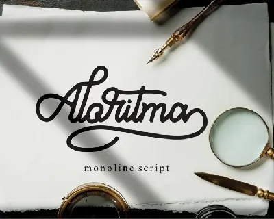 Aloritma Monoline Script font