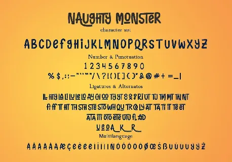 Naughty Monster font