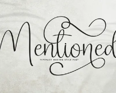 Mentioned font