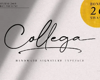 Collega Signature font