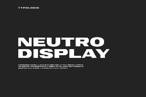 Neutro Display font