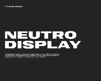 Neutro Display font