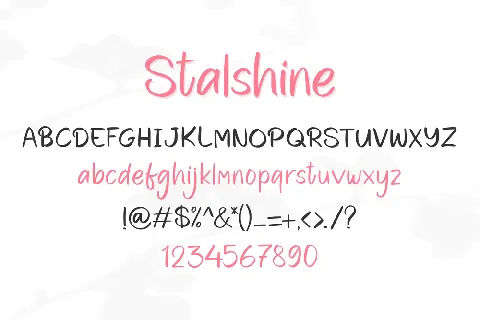 Stalshine Demo font