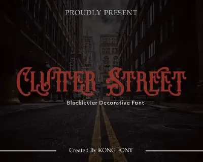 Clutter Street Display font