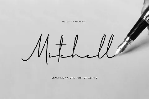 Mitchell Signature font