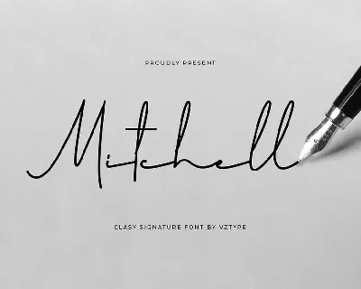 Mitchell Signature font