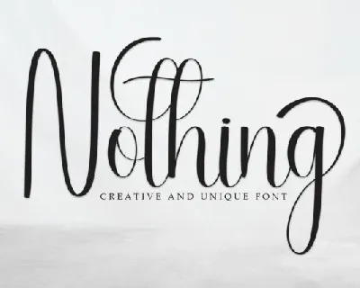Nothing Script font