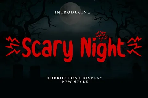 Scary Night Display font