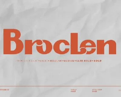 Broclen font