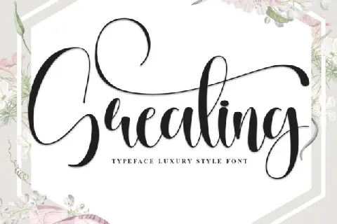 Greating Calligraphy font