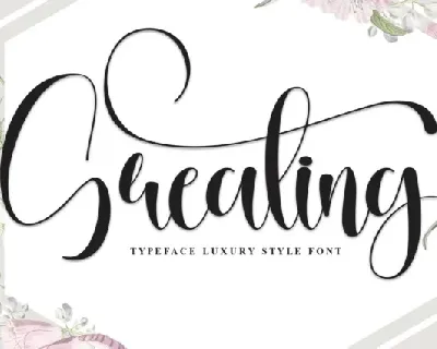 Greating Calligraphy font