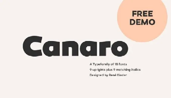 Canaro Free Demo font