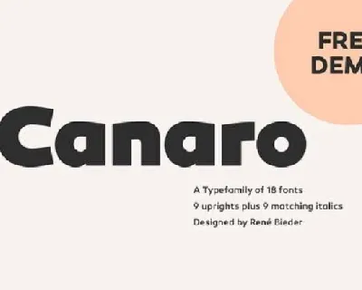 Canaro Free Demo font