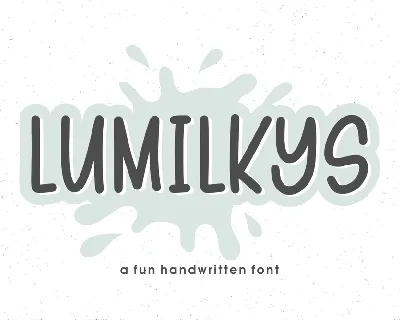 Lumilkys font
