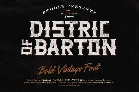 Distric of Barthon Display font