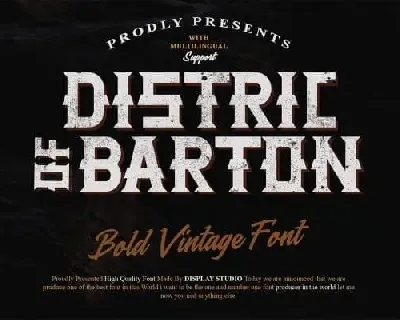 Distric of Barthon Display font