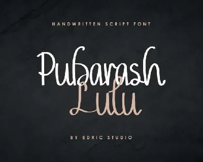 Pubarash Lulu Handwritten font