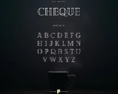 Cheque Display font