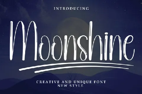 Moonshine Display font