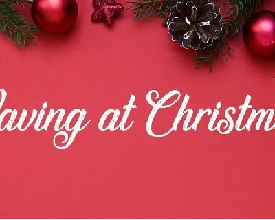 Waving at Christmas font