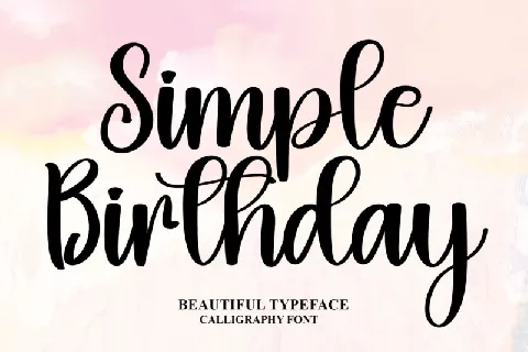 Simple Birthday font