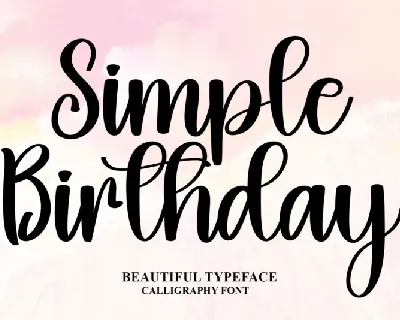 Simple Birthday font