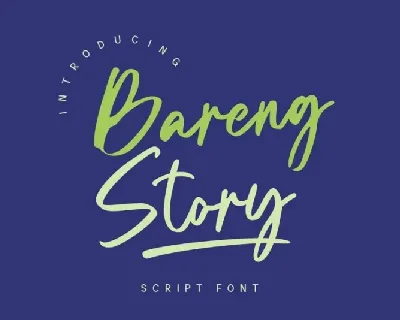 Bareng Story font