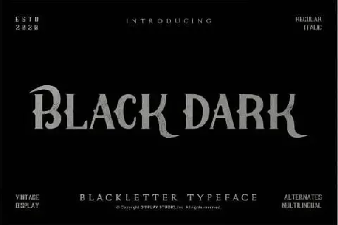 Black Dark Display font