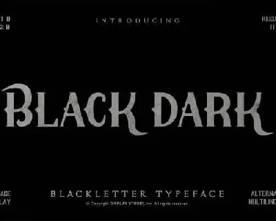 Black Dark Display font