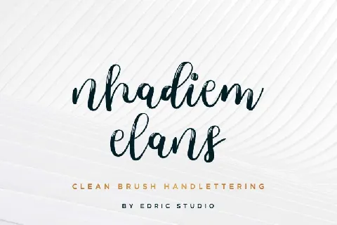 Nhadiem Elans Calligraphy font