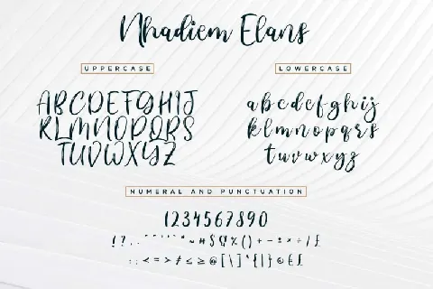 Nhadiem Elans Calligraphy font