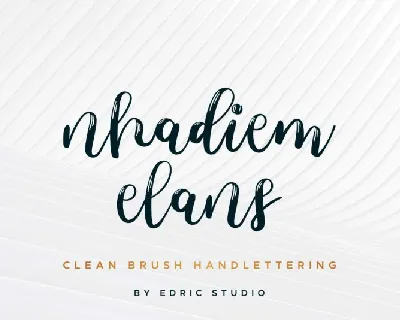 Nhadiem Elans Calligraphy font