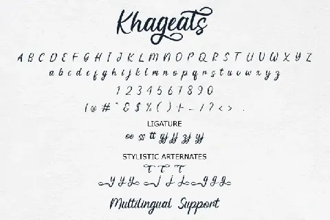 Khageats Script font