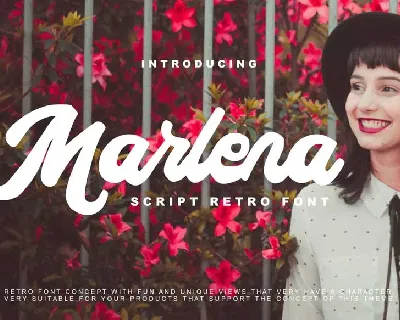 Marlena Script Retro font