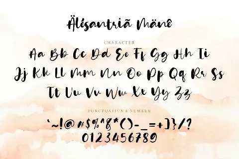 Alesantria Mane Demo Version font